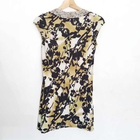 Anthropologie Weston Wear Black Floral Cap Sleeve Blouse Top Size XS - Picture 2 of 6